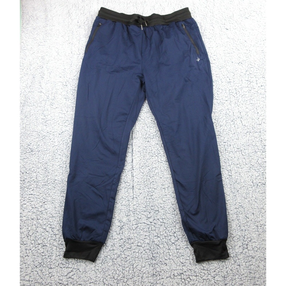 Pudolla Mens Navy Blue Tapered Activewear Joggers Size L NWT